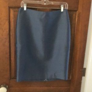 Beautiful slate blue silk Talbots skirt